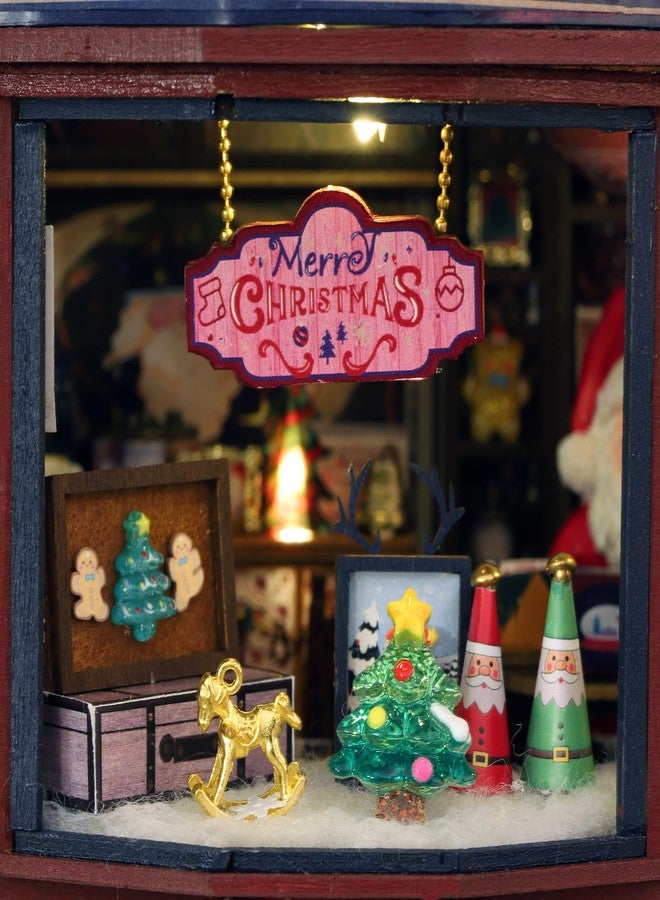 Hands Craft Christmas Wonderland DIY Miniature House Kit with Music & LED Lights - Holiday Storefront 3D Puzzle - Festive Craft Kit for Adults & Teens - Bookshelf Decor Winter Decorations - Image 5